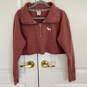 PINK cropped sweatshirt